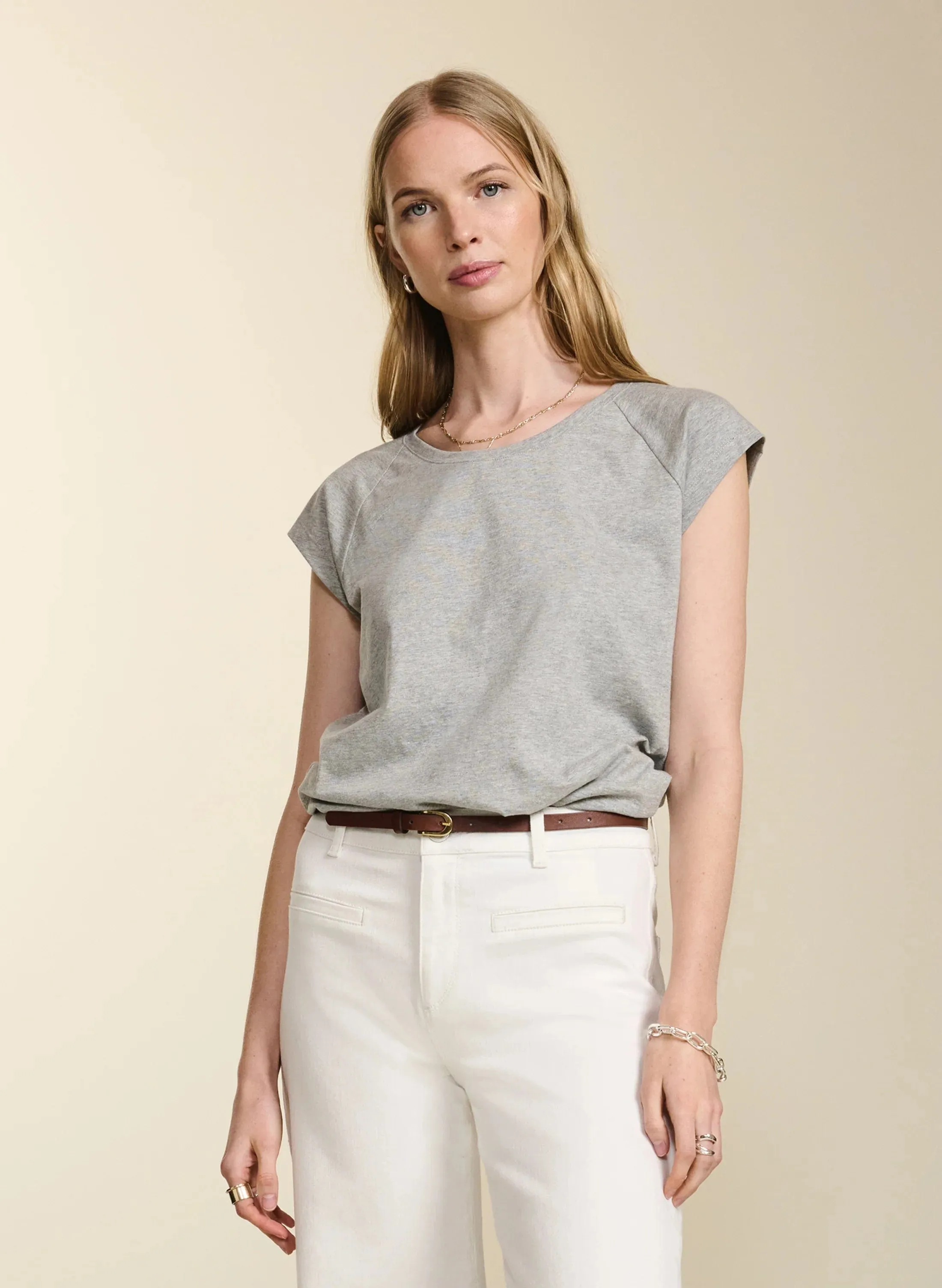 Catherine Organic Cotton Top | Grey