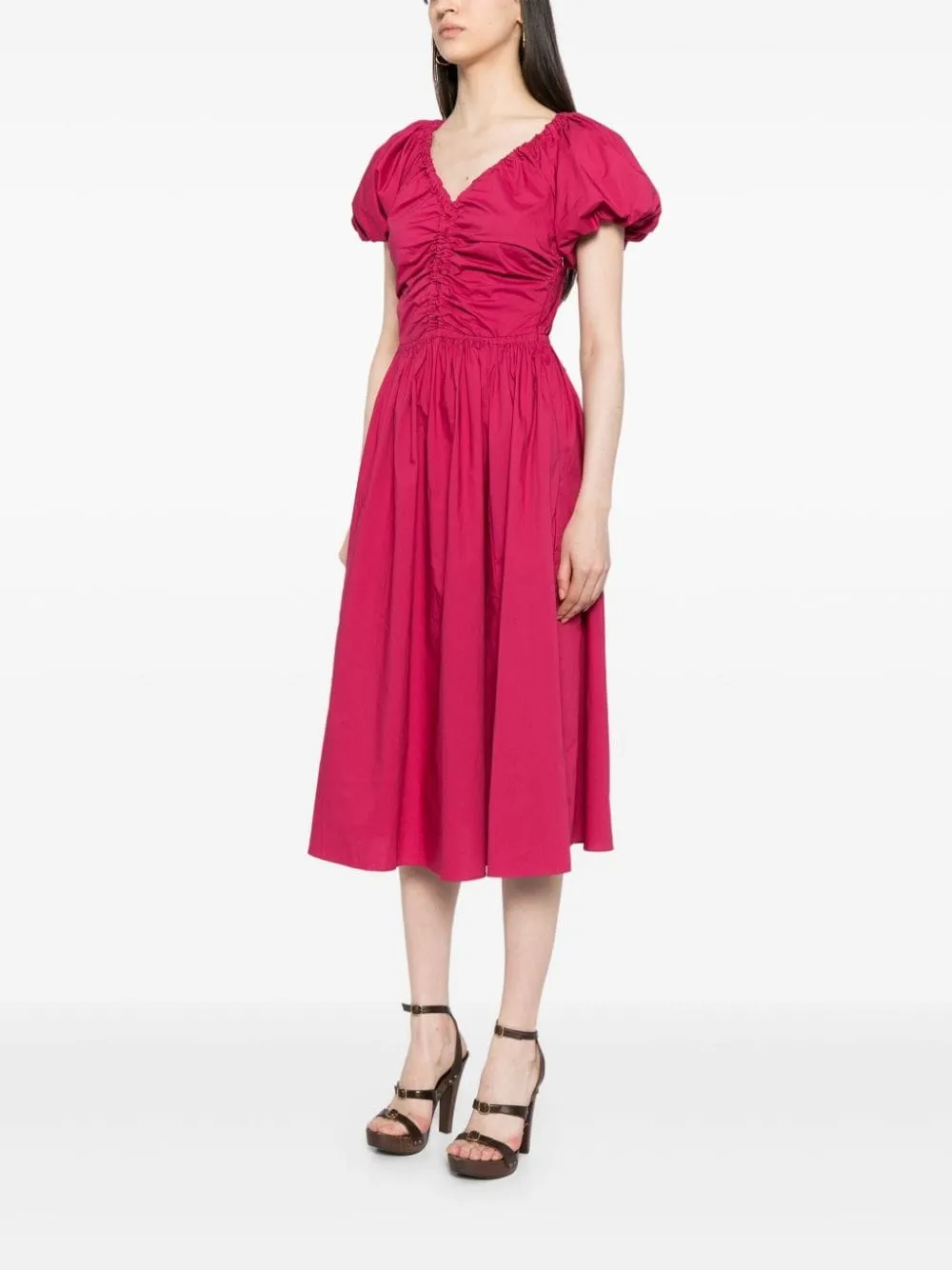 CECILE COTTON POPLIN MIDI DRESS