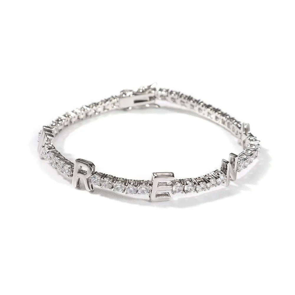 Charm Letter Tennis Bracelet