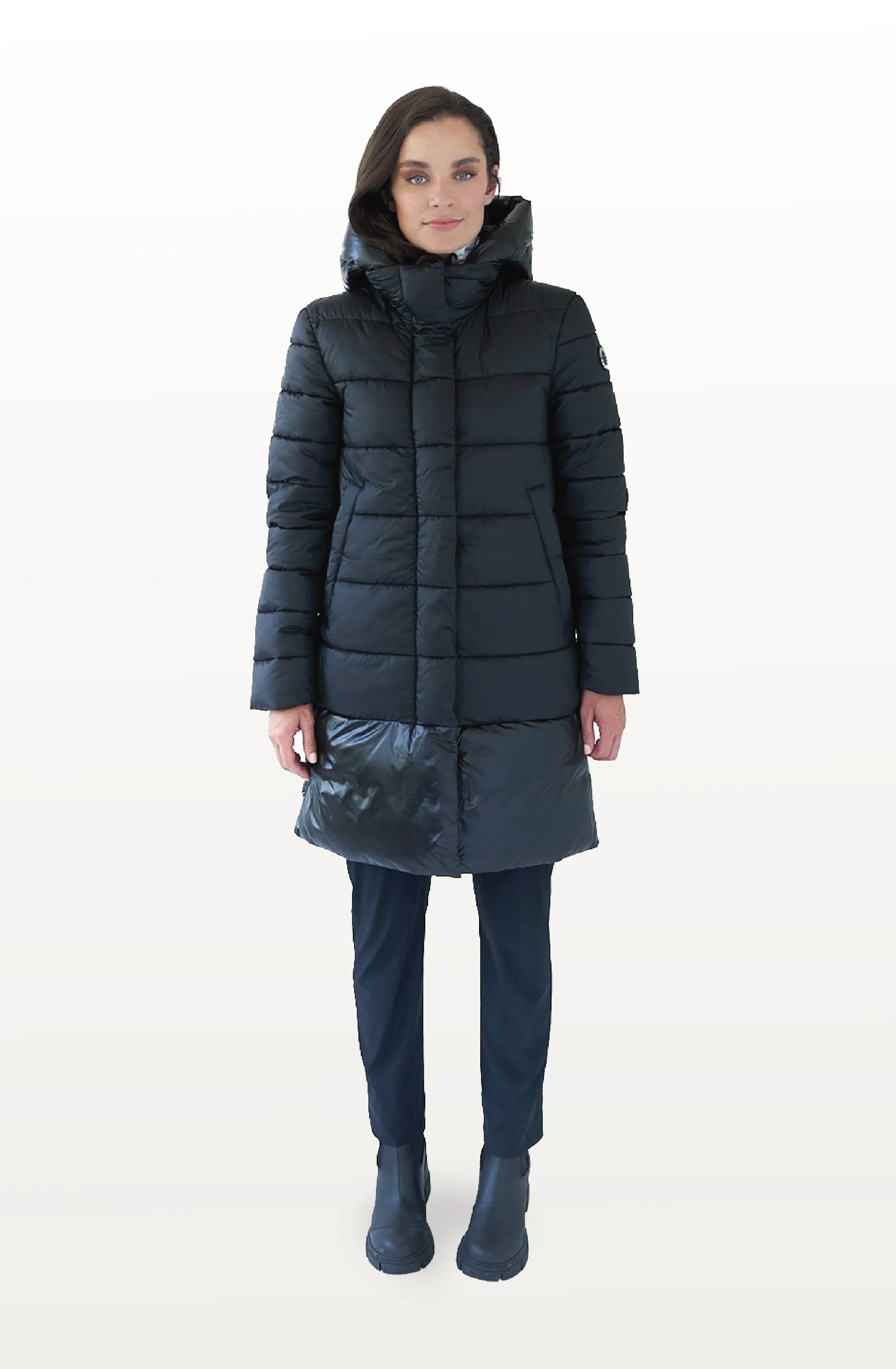 Chepstow Recycled Vegan Long Puffer Jacket | Black