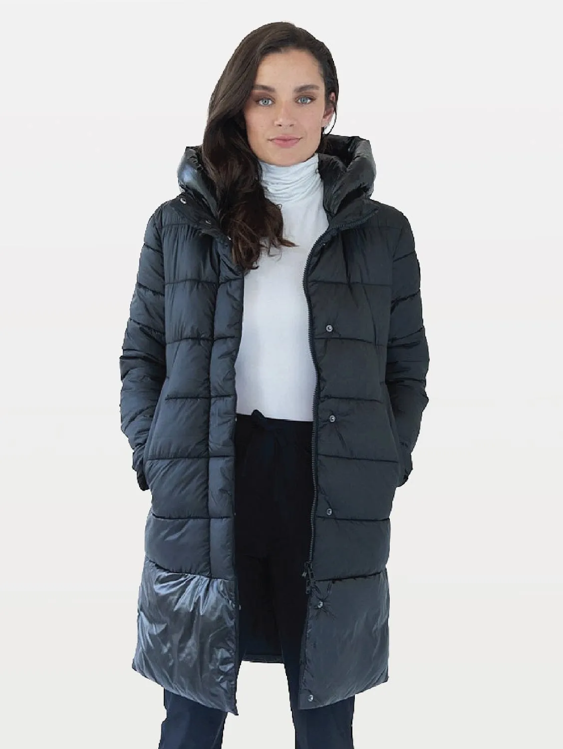 Chepstow Recycled Vegan Long Puffer Jacket | Black