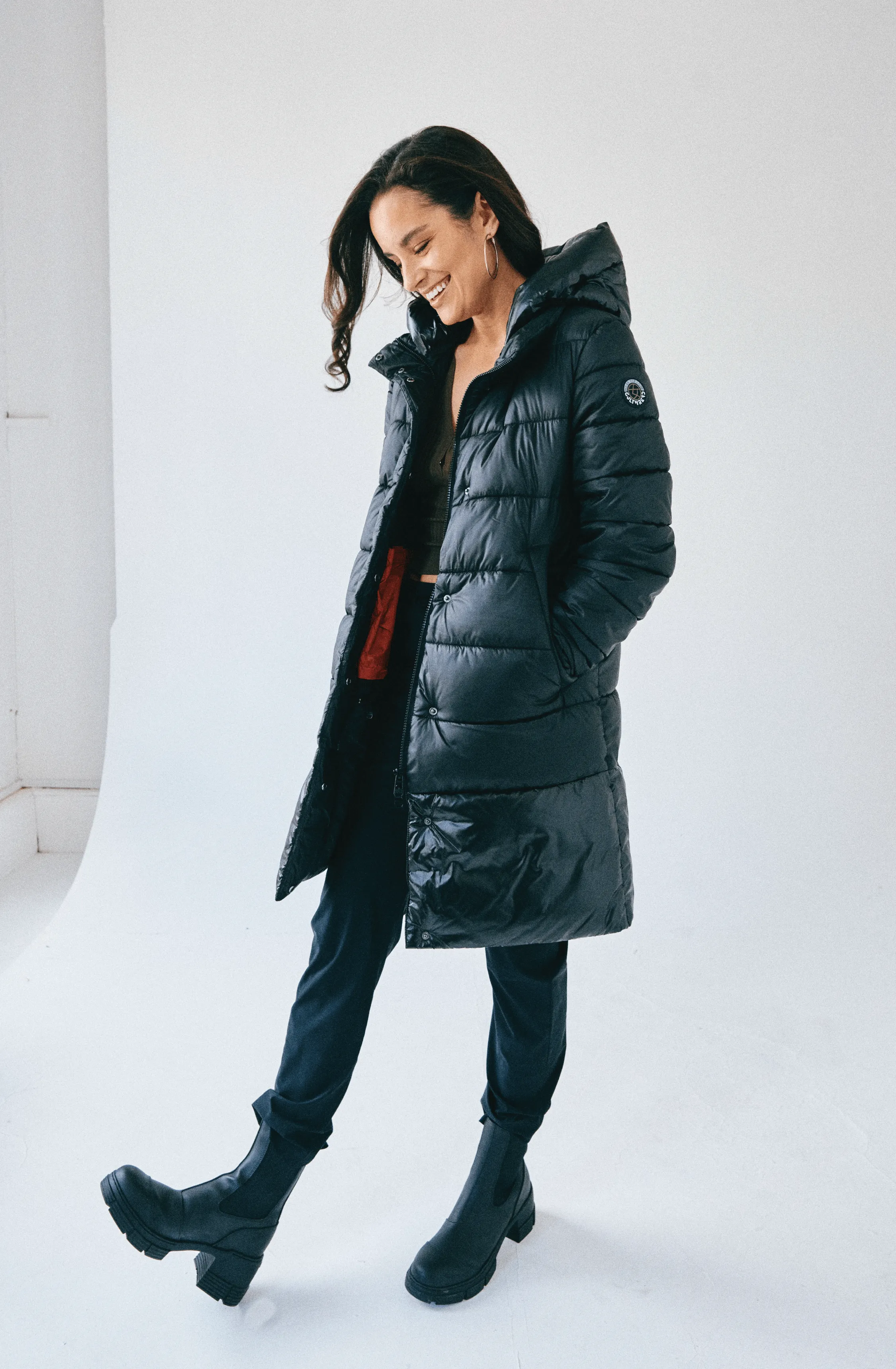 Chepstow Recycled Vegan Long Puffer Jacket | Black