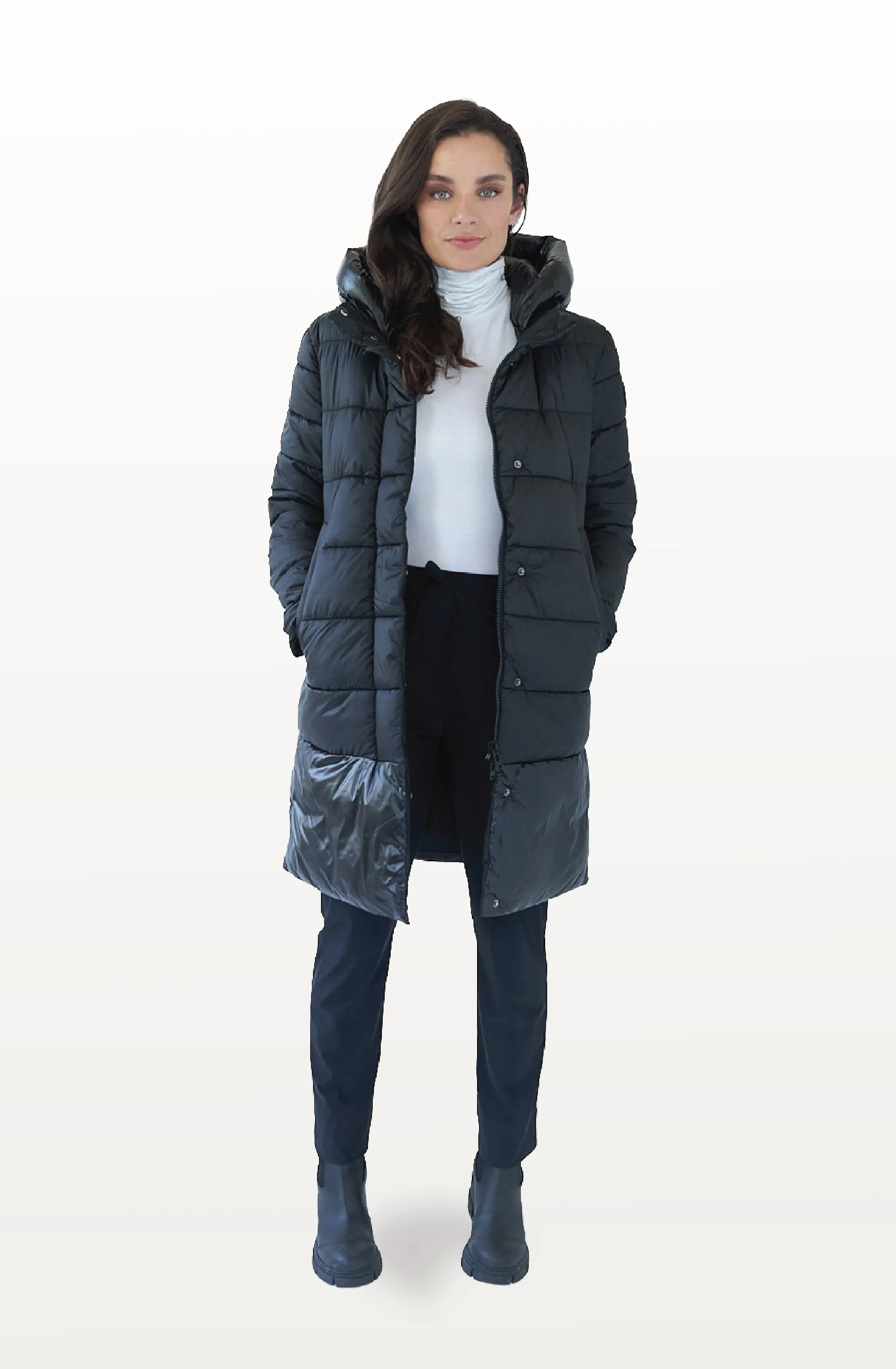 Chepstow Recycled Vegan Long Puffer Jacket | Black