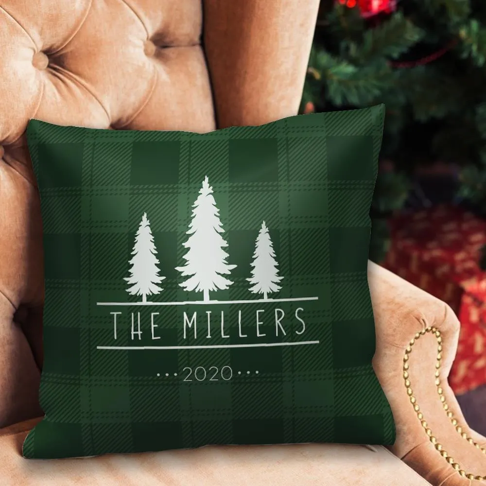 Christmas Gifts Custom Pillow with Text Home Decor Pillow Christmas Tree