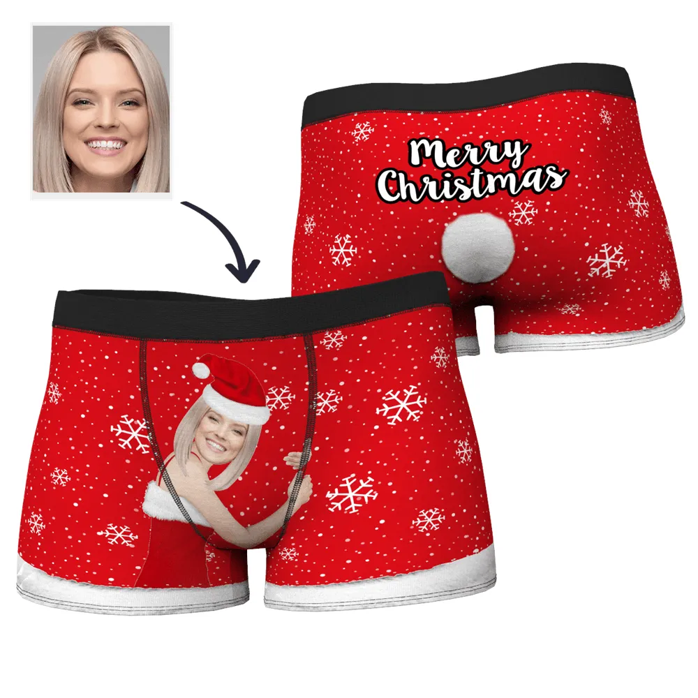 Christmas Gifts Men's Christmas Face on Body Boxer