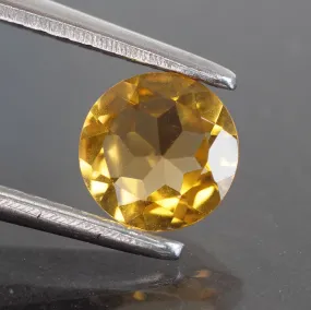 Citrine | natural, round cut 6mm, VS, 0.7ct