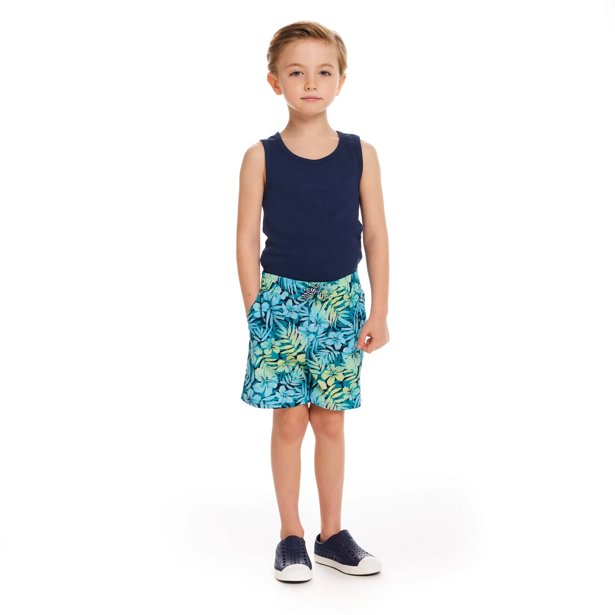 Comfort Stretch Lined Boardshort | Tropical Print