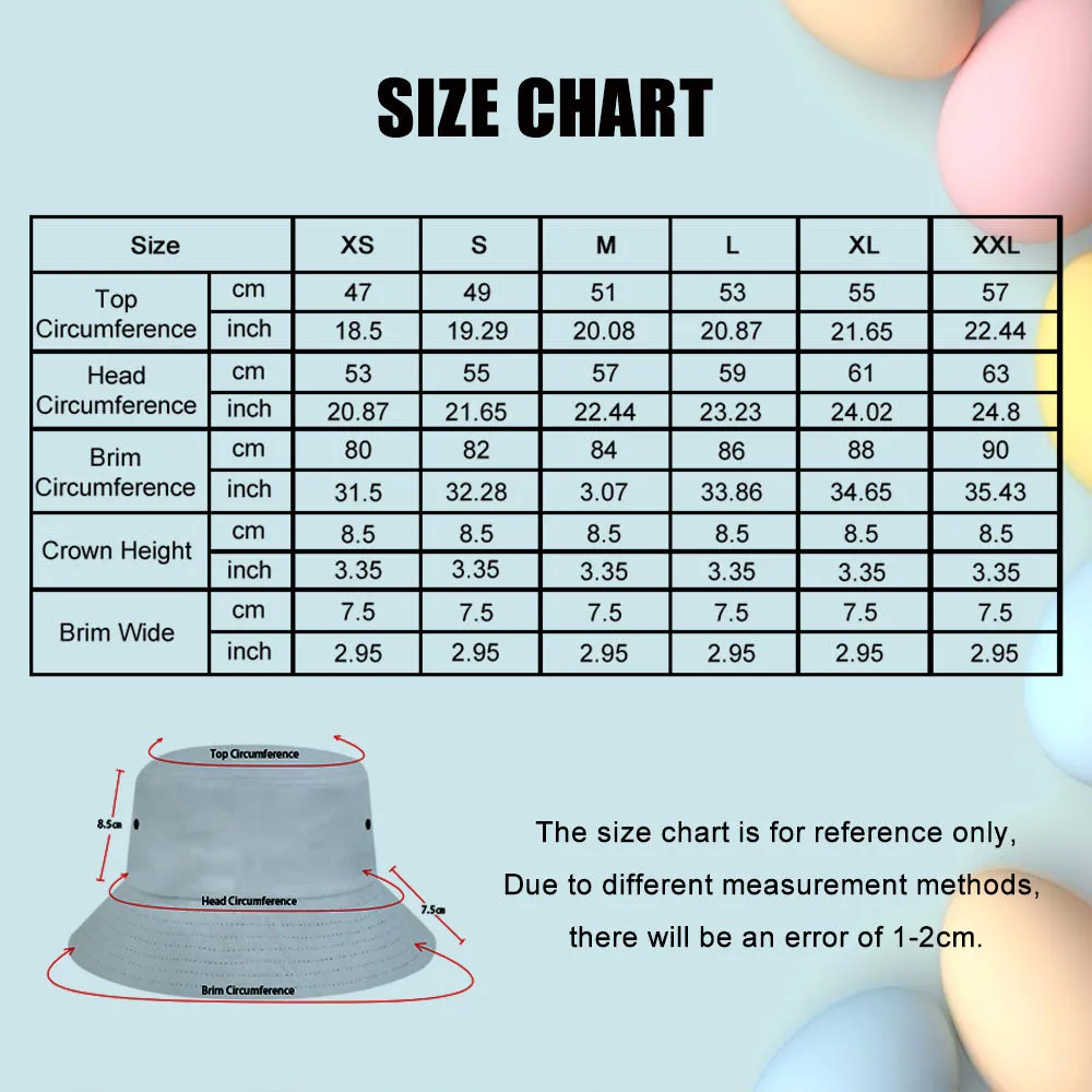 Custom Bucket Hat Unisex Face Bucket Hat Personalize Wide Brim Outdoor Summer Cap Hiking Beach Sports Hats Hawaiian Style Gift for Lover