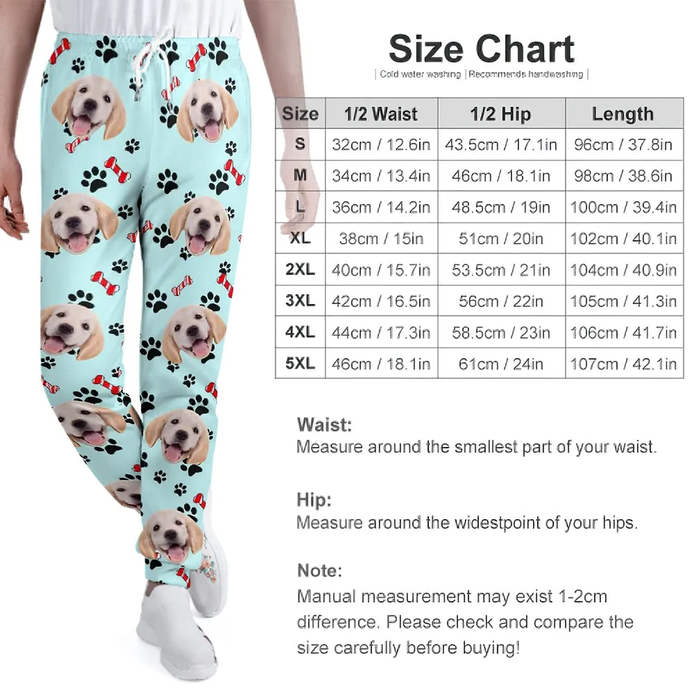 Custom Dog Face Sweatpants Unisex Joggers Gift For Pet Lovers