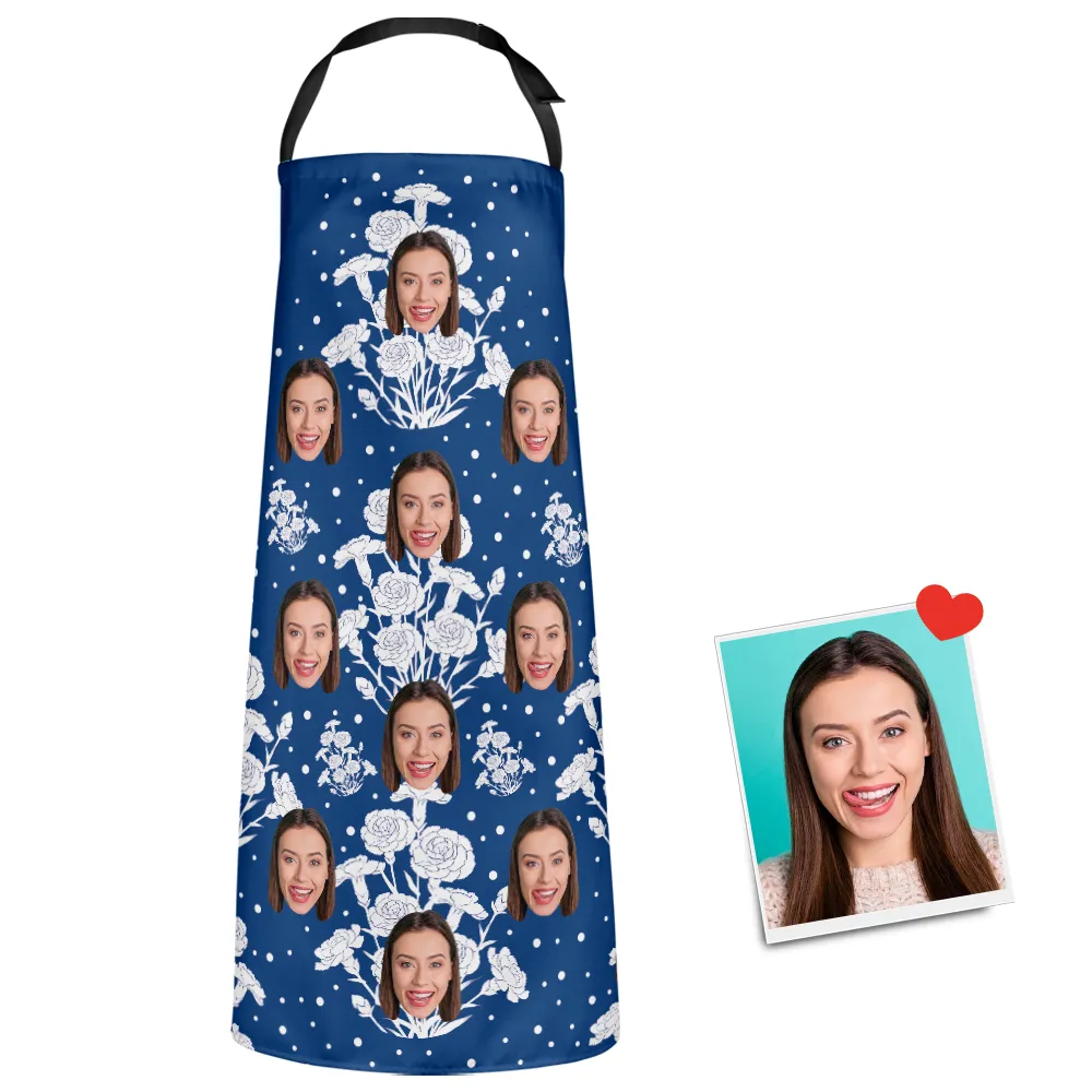 Custom Face Apron Carnation Mother's Day Gifts