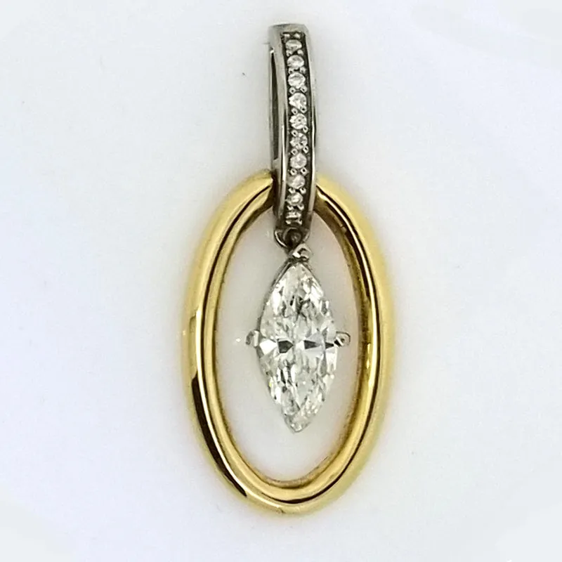 Custom Marquise Diamond Pendant