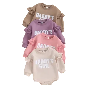 DADDY'S GIRL Ruffle Sleeve Romper