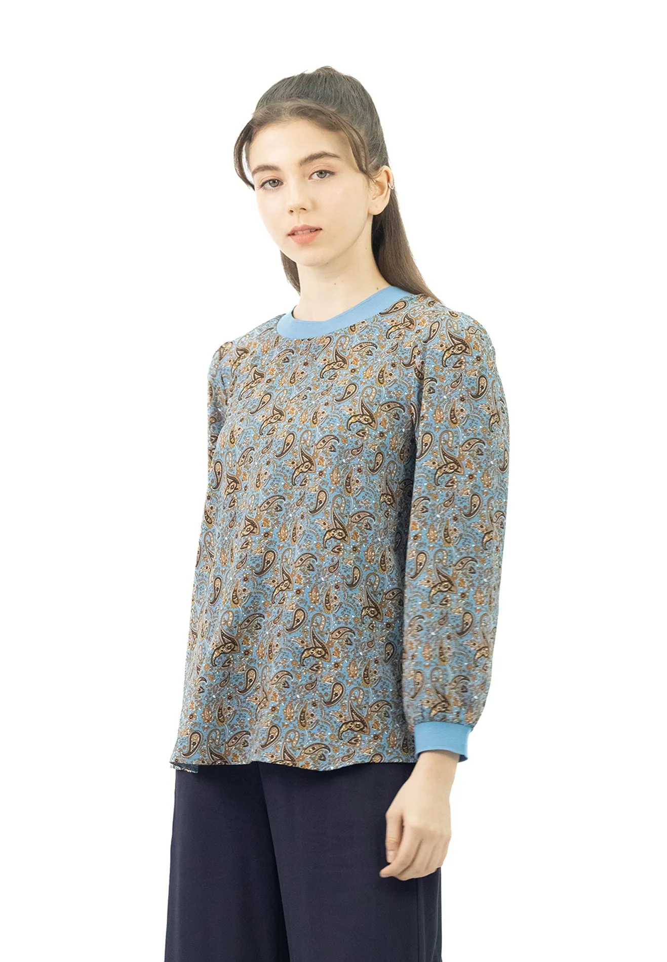 DAISY By VOIR Modern Paisley Printed Blouse