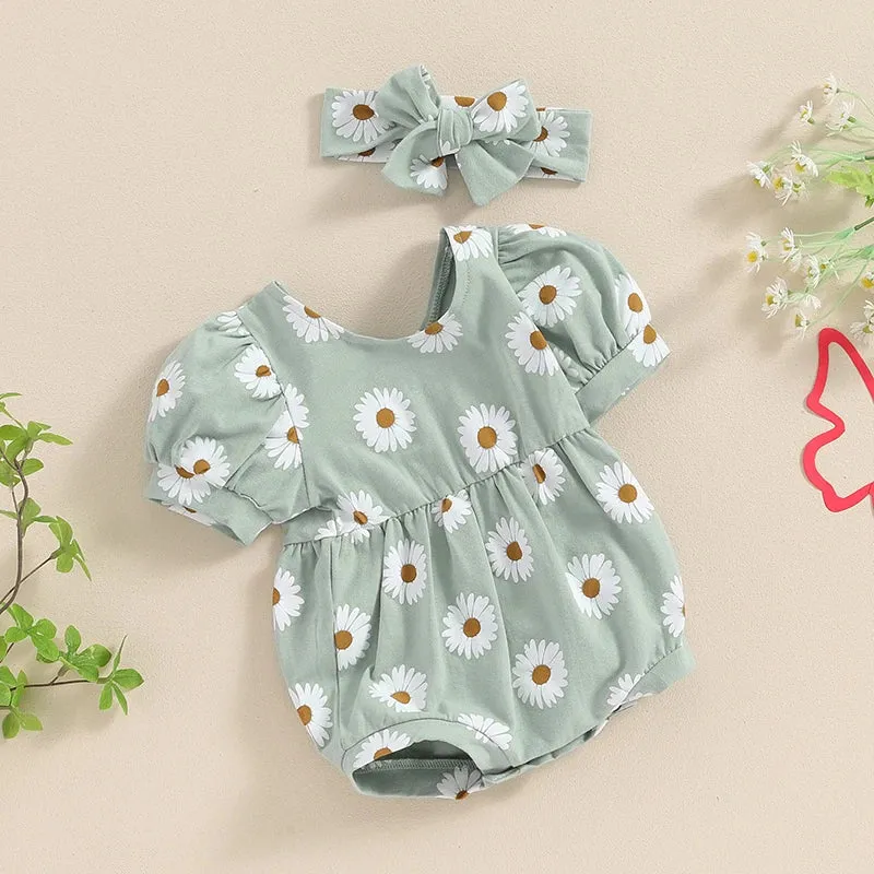 DAISY Puff Sleeve Onesie