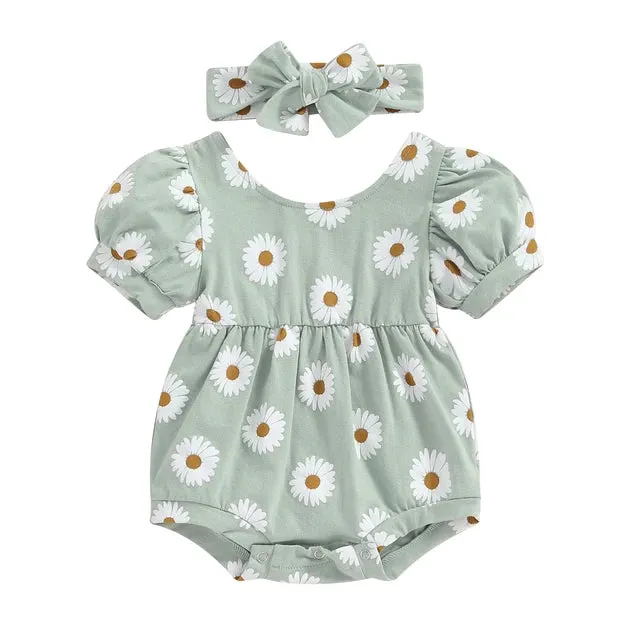 DAISY Puff Sleeve Onesie