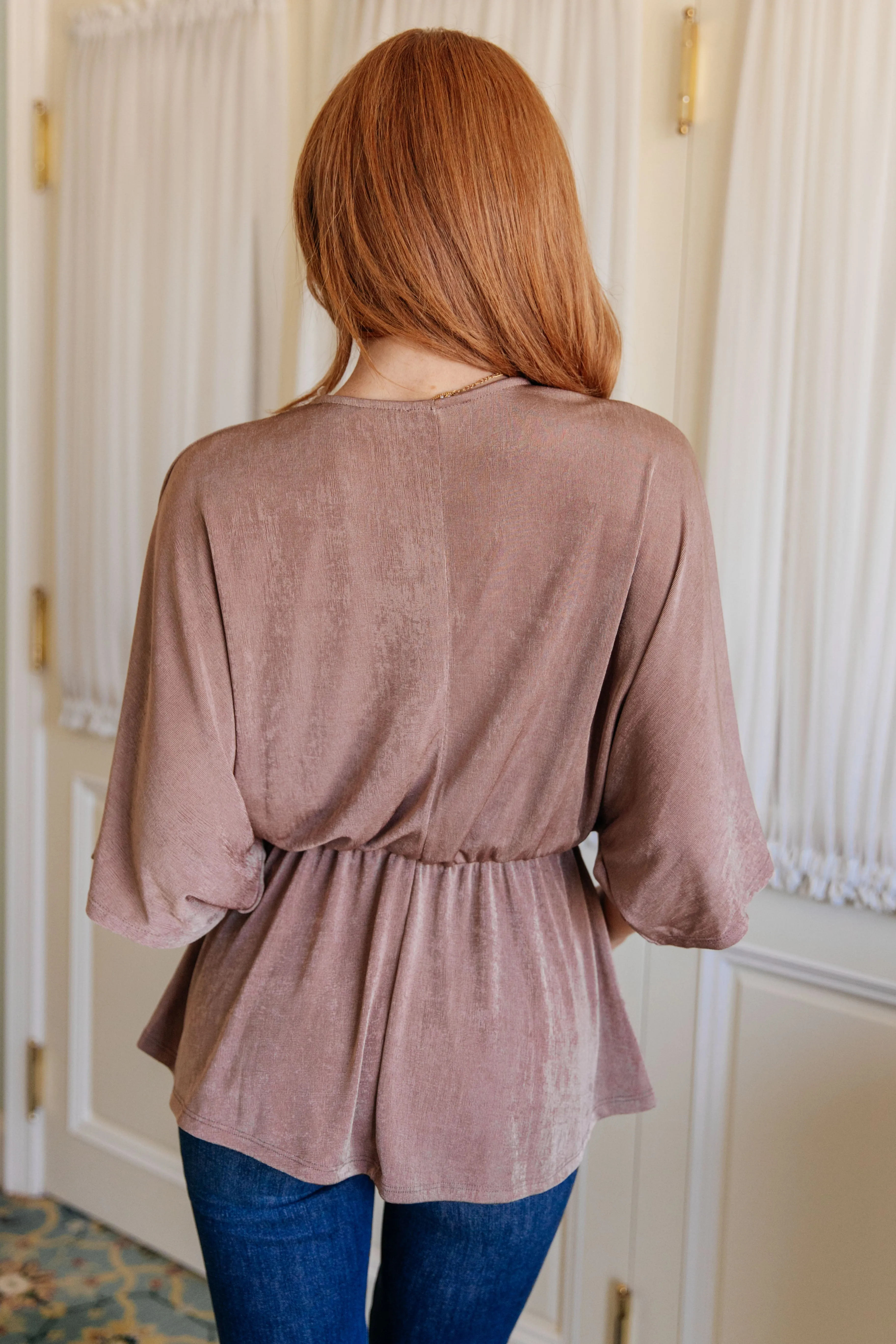 Dazzlingly Draped V-Neck Blouse