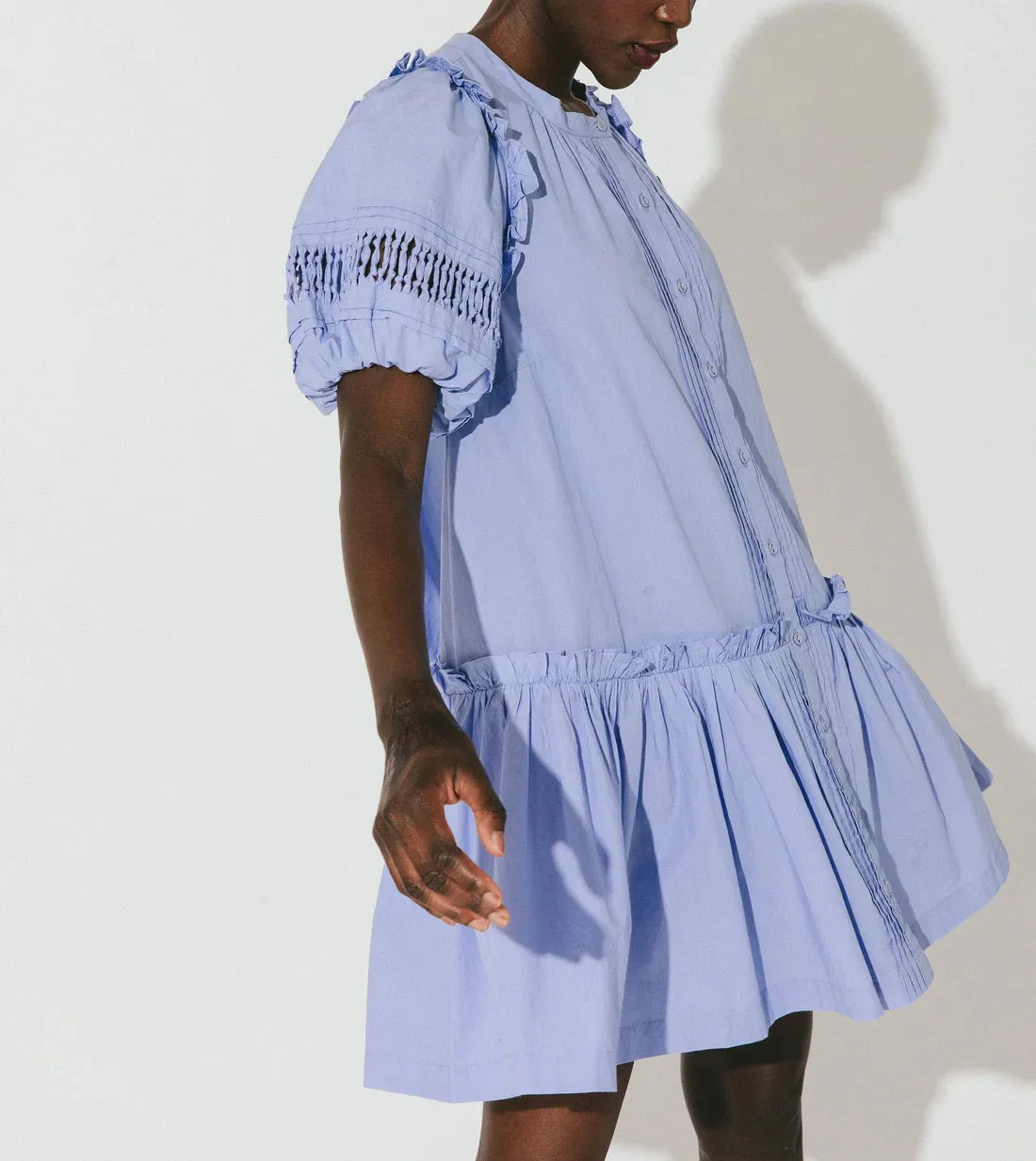 Dolly Mini Dress in periwinkle by Cleobella