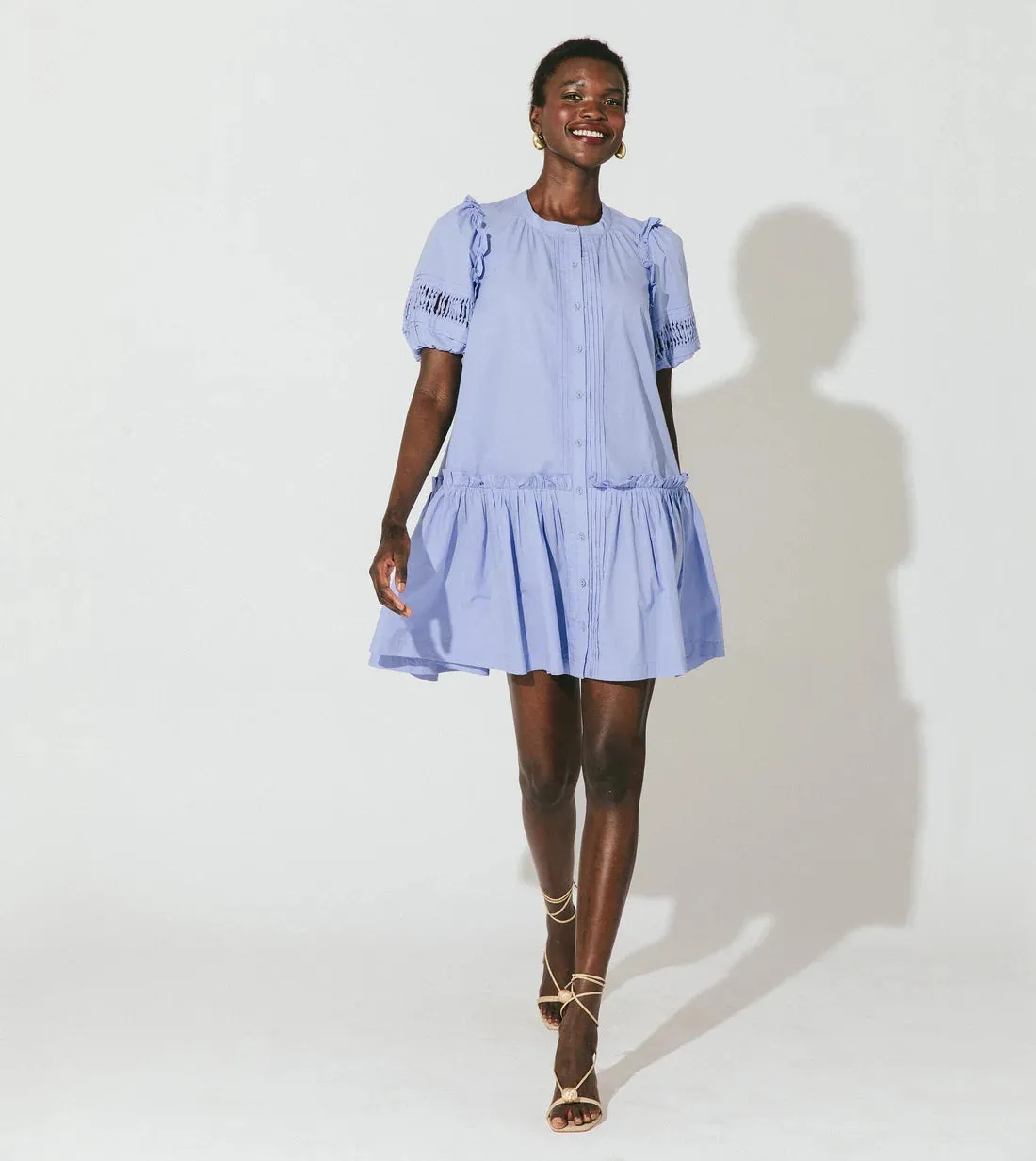 Dolly Mini Dress in periwinkle by Cleobella