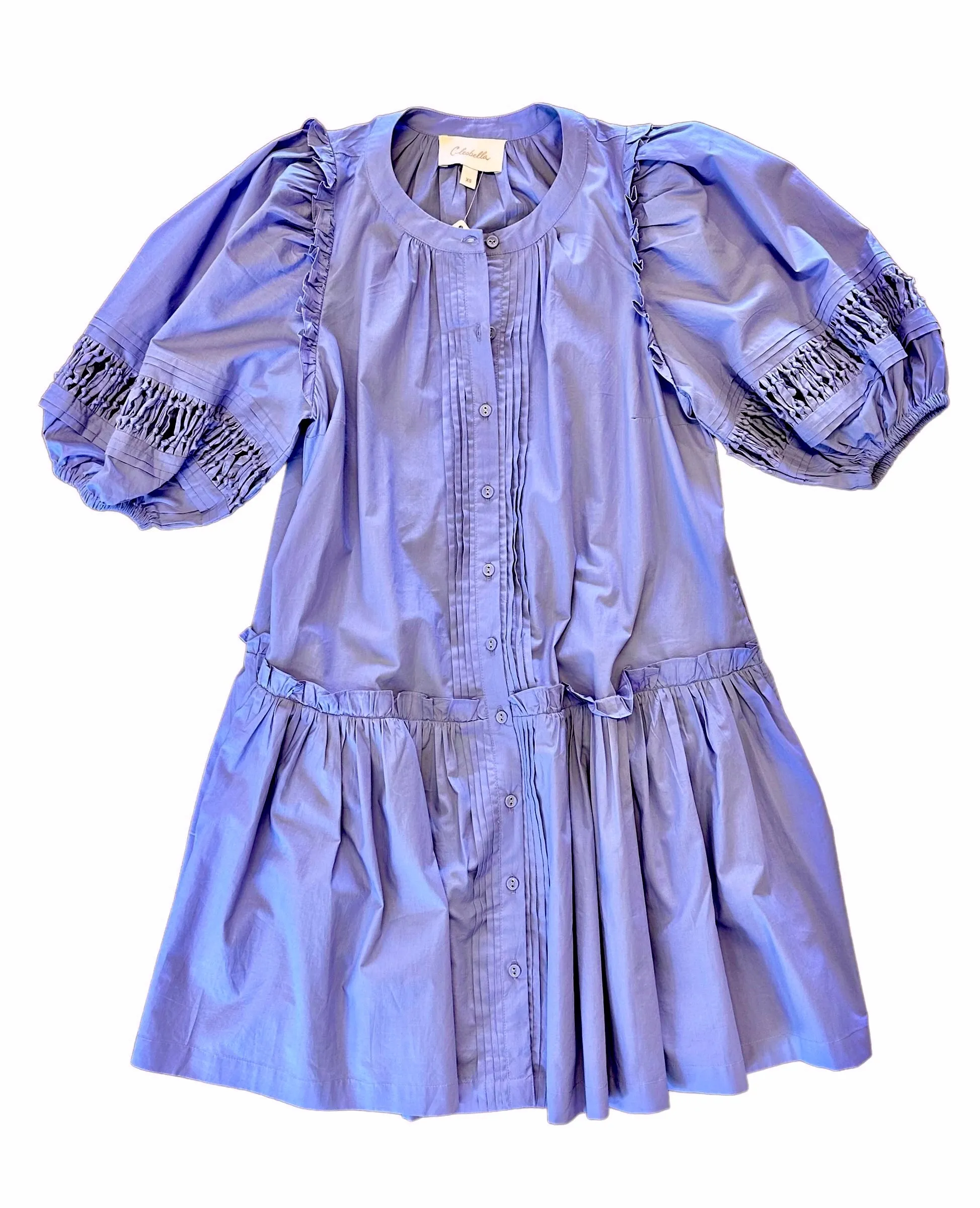 Dolly Mini Dress in periwinkle by Cleobella