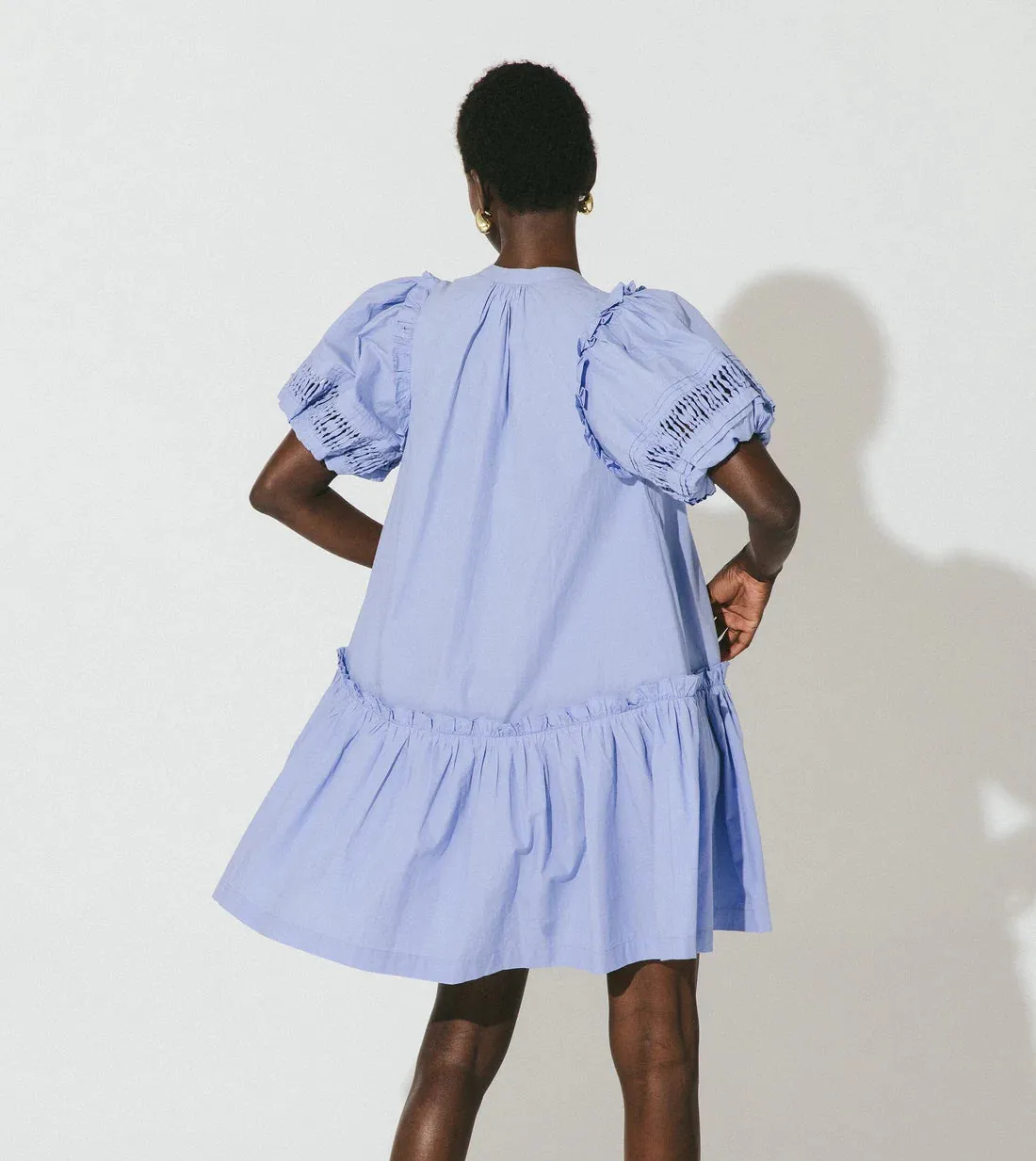 Dolly Mini Dress in periwinkle by Cleobella