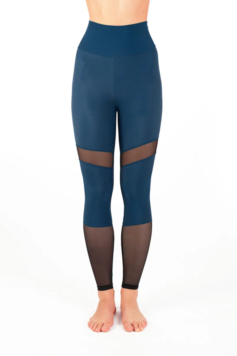 Dragonfly Barbara Leggings - Petrol Mesh