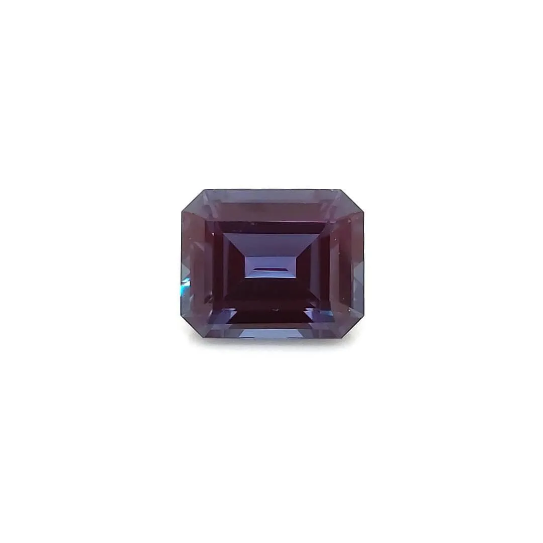 Emerald Cut Lab Created Alexandrite Gemstone