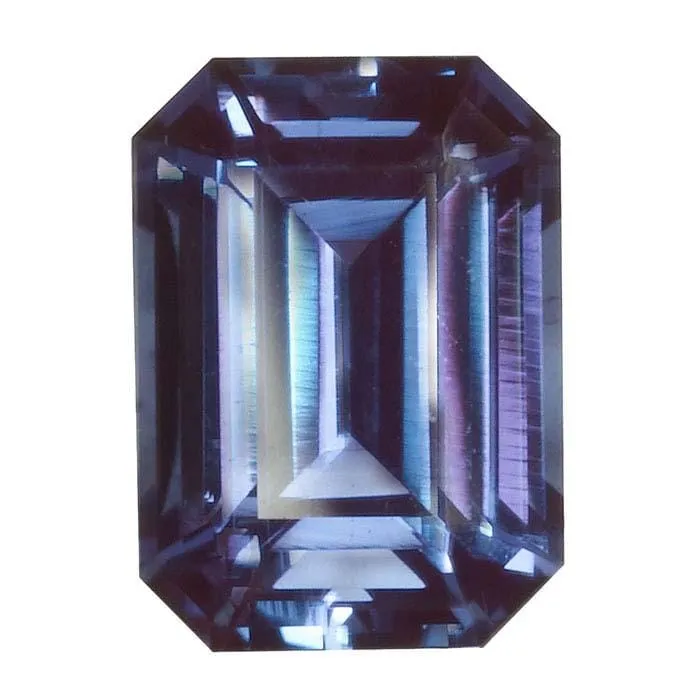 Emerald Cut Lab Created Alexandrite Gemstone