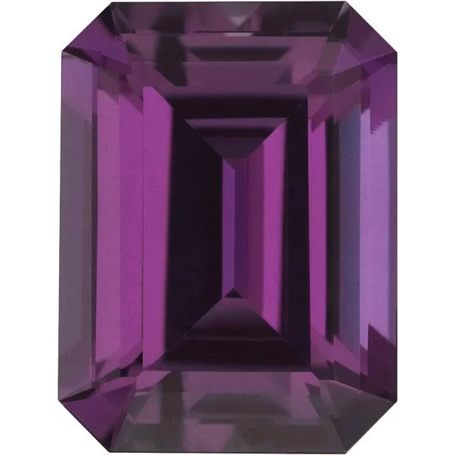 Emerald Cut Lab Created Alexandrite Gemstone