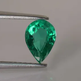 Emerald | natural, deep green, 7x5mm, AAAA quality, Zambia 0.65ct