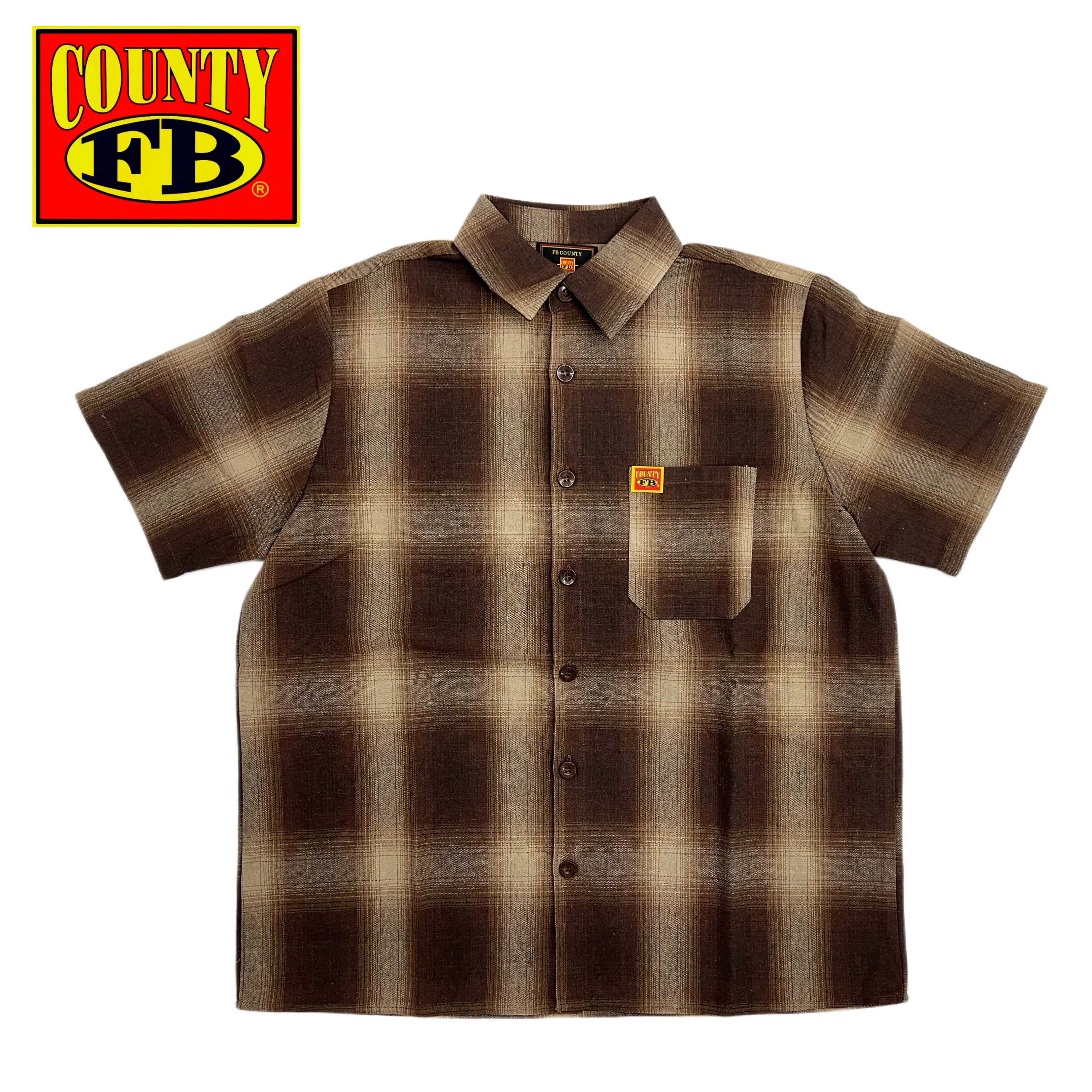 FB County Short Sleeve Checker Flannel Shirt