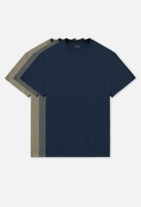 Foundation 3 Pack Tees / Clay x Slate x Navy