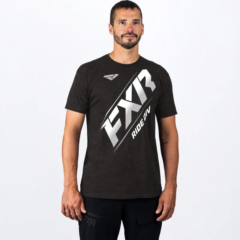 FXR Men's CX Premium Tee Char Heather/White