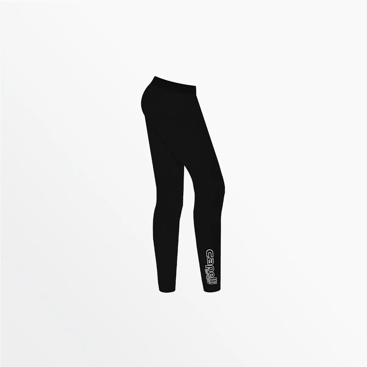 GIRL'S MID RISE LOGO COTTON LEGGINGS