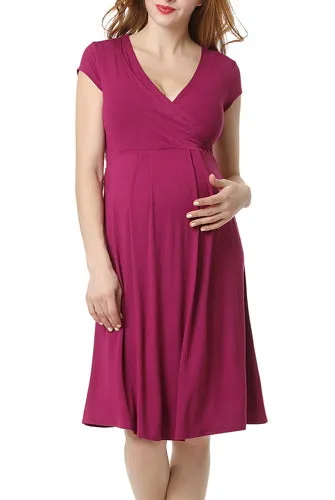 Glow & Grow Women's Ultra Soft Maternity & Nursing Nightgown Dress