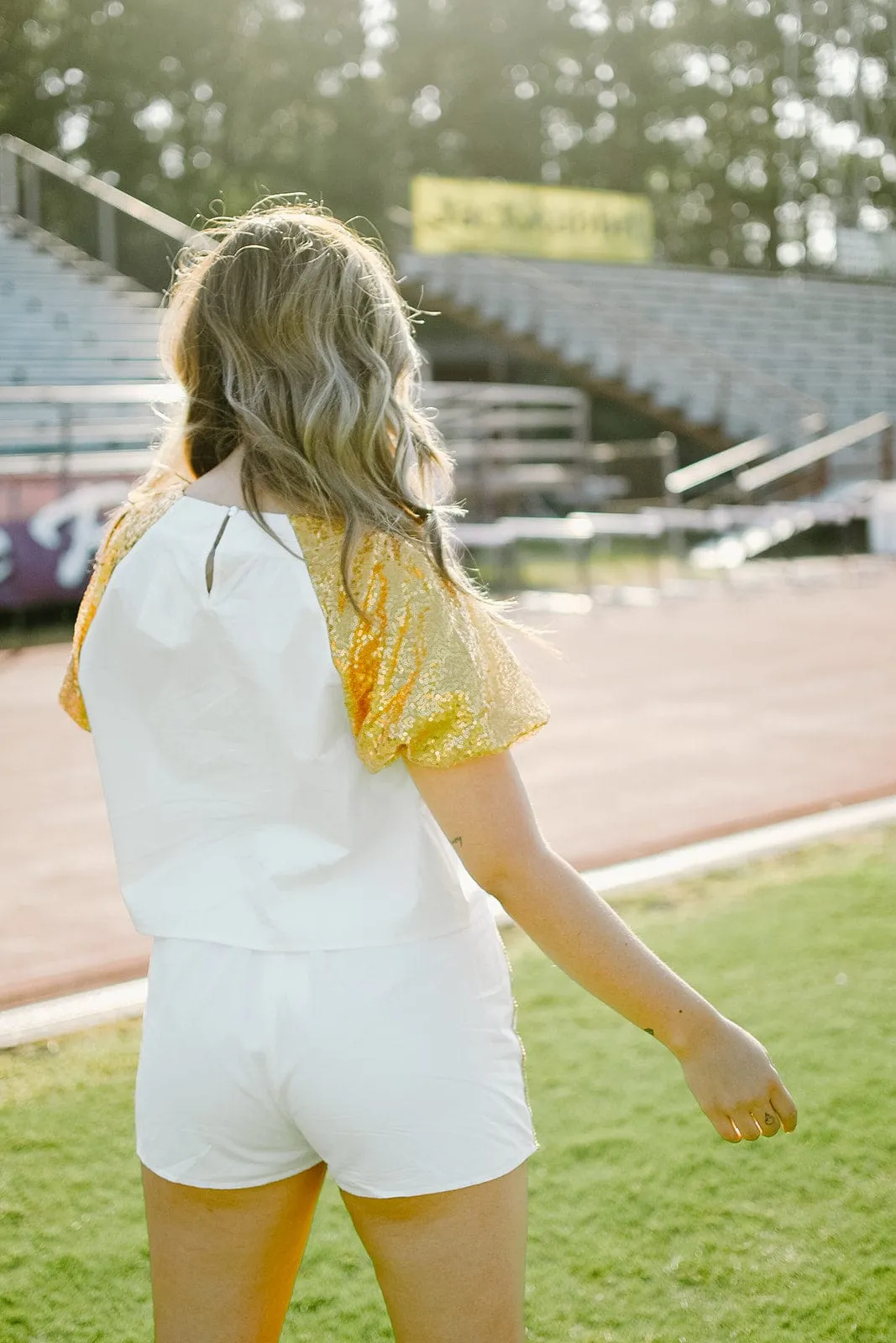 Gold Football Patch Set Top