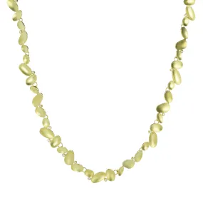 Gold Shell Necklace with Diamonds