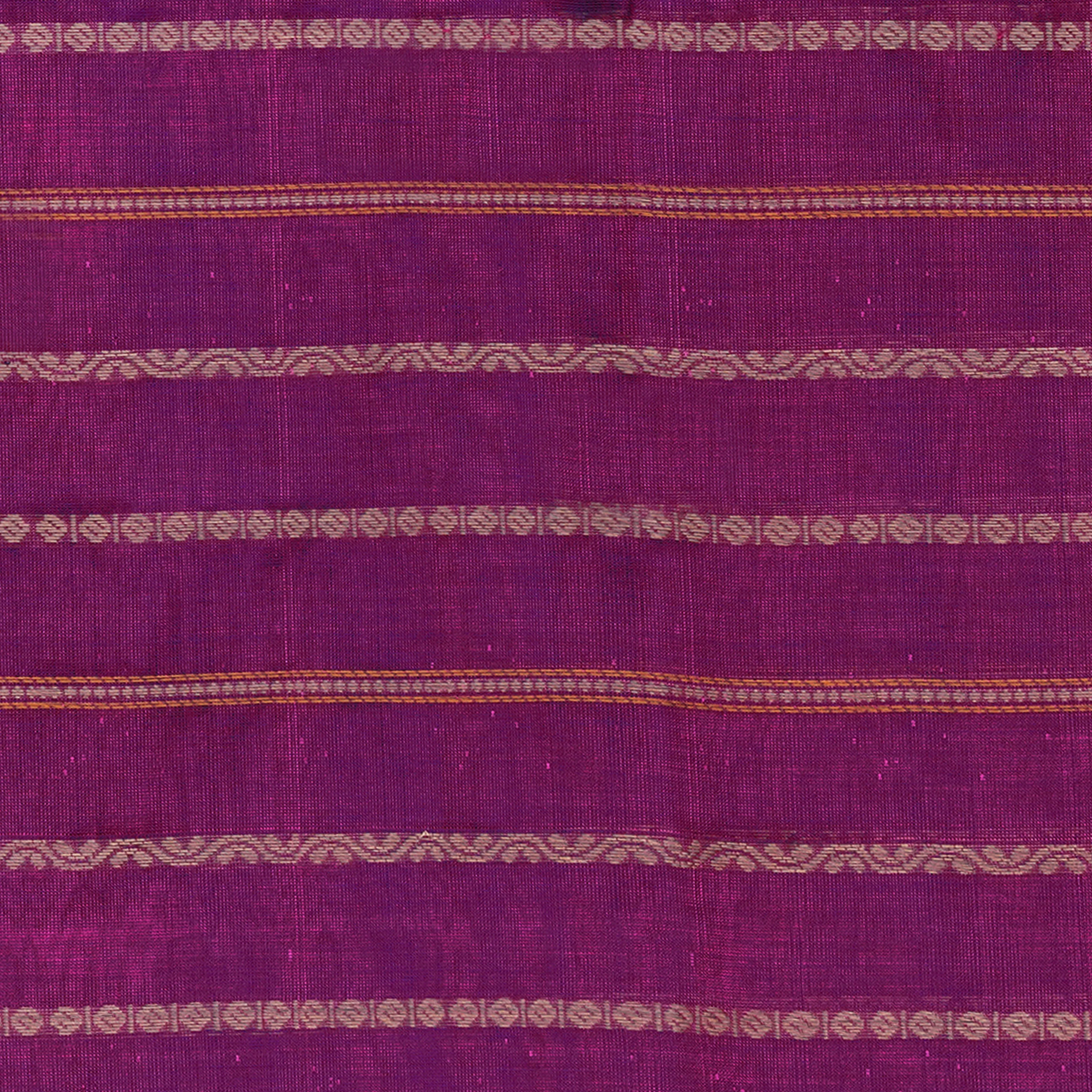 Handwoven Magenta with Pink Kanchipuram Silk Cotton Saree - 2177T010876DSC