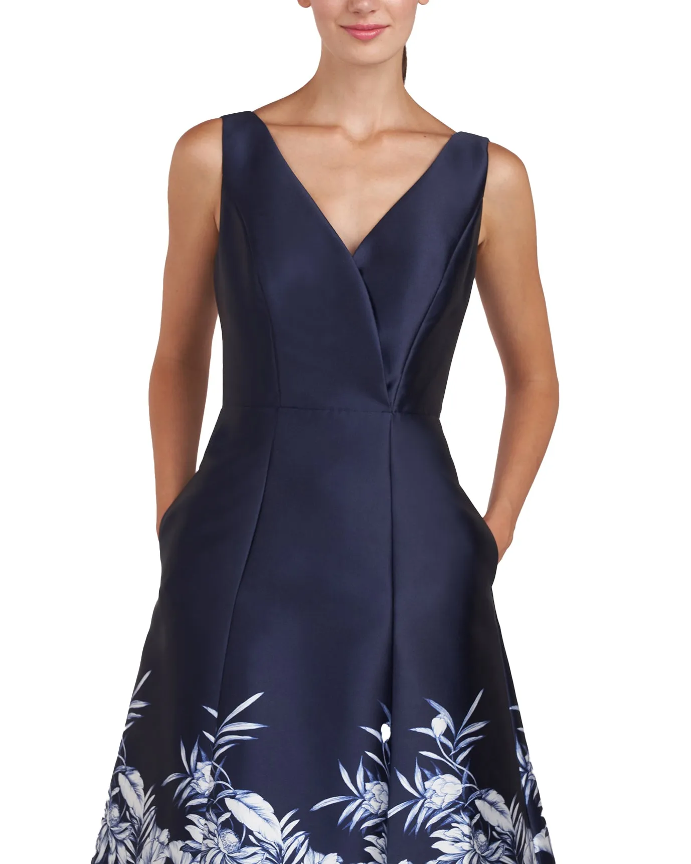 Hattie Tea Length Dress (Dark Navy)