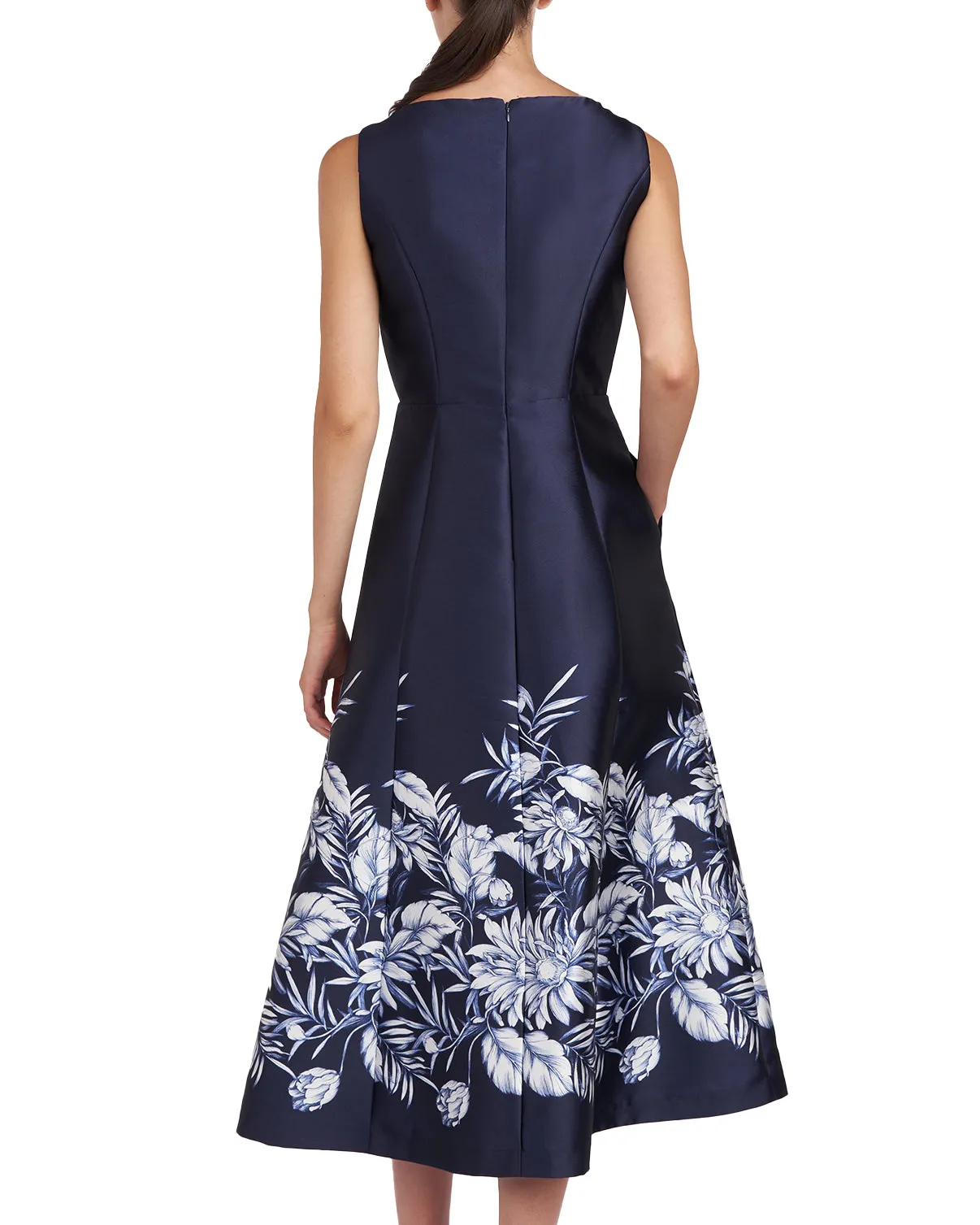 Hattie Tea Length Dress (Dark Navy)