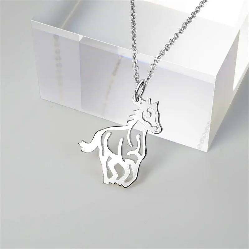 Horse Necklace Sterling Silver For Women Girls Horse Jewelry