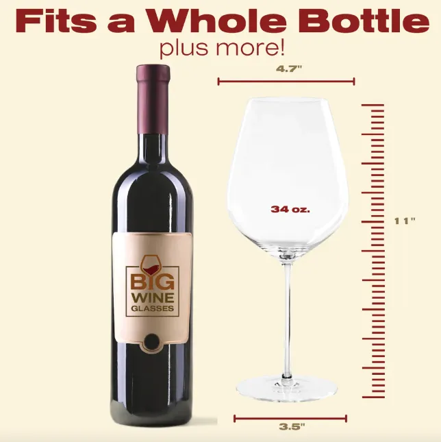 Imperial 34oz Wine Glass - Set of 2