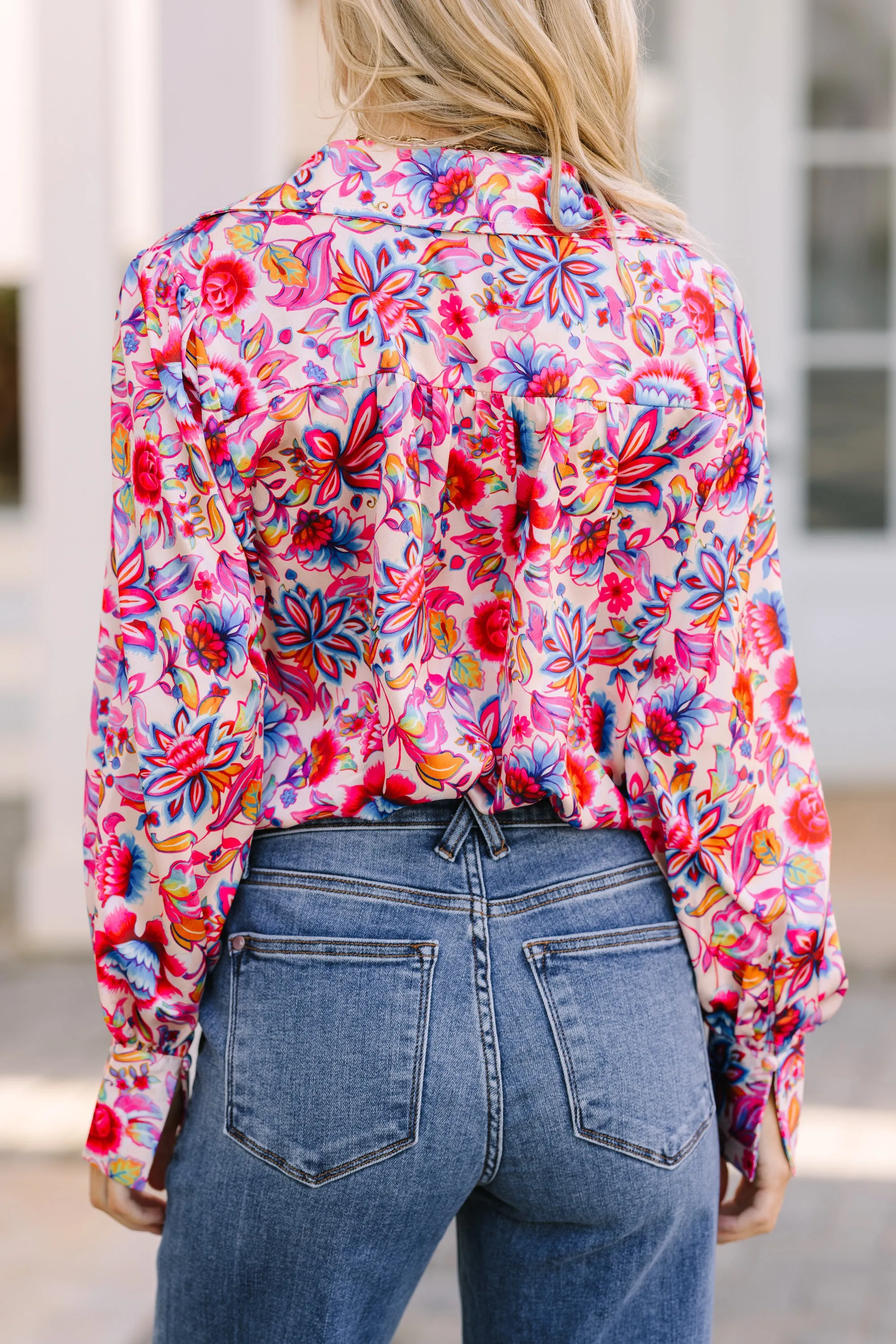 In Your Dreams Pink Floral Bodysuit