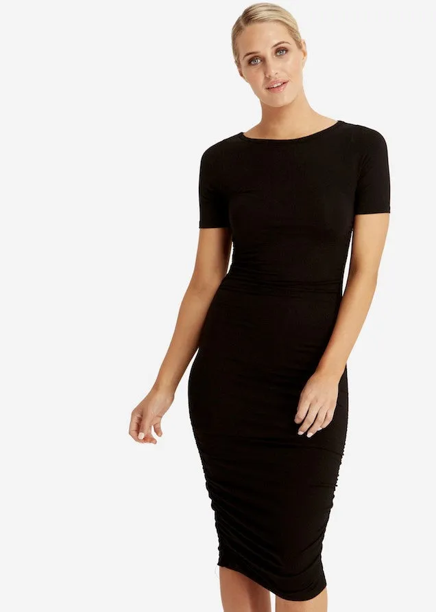 Jasper Ruched Dress - Black