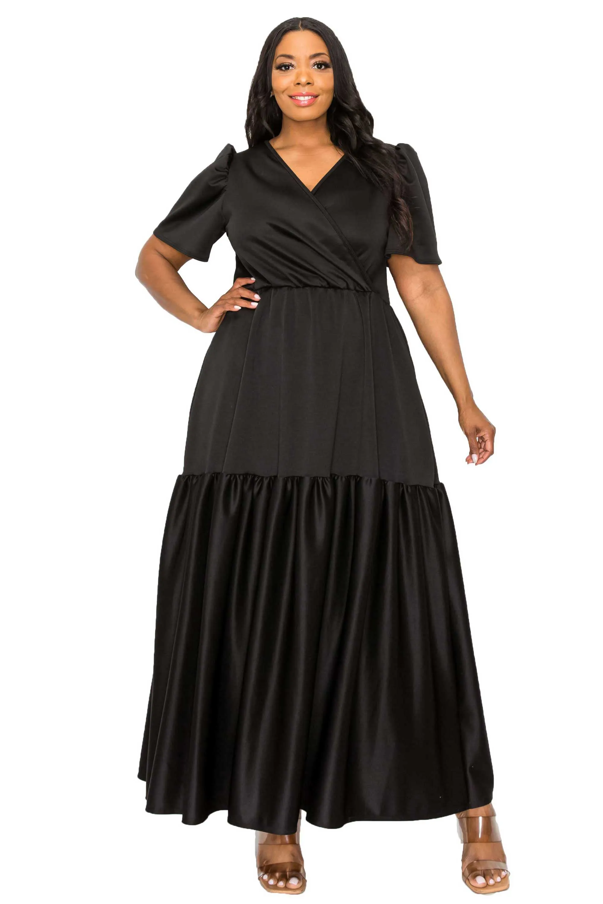 Joli Surplice Neck Dress