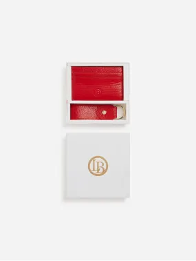 Juniper Vegan Leather Card Holder & Key Chain Gift Box | Red