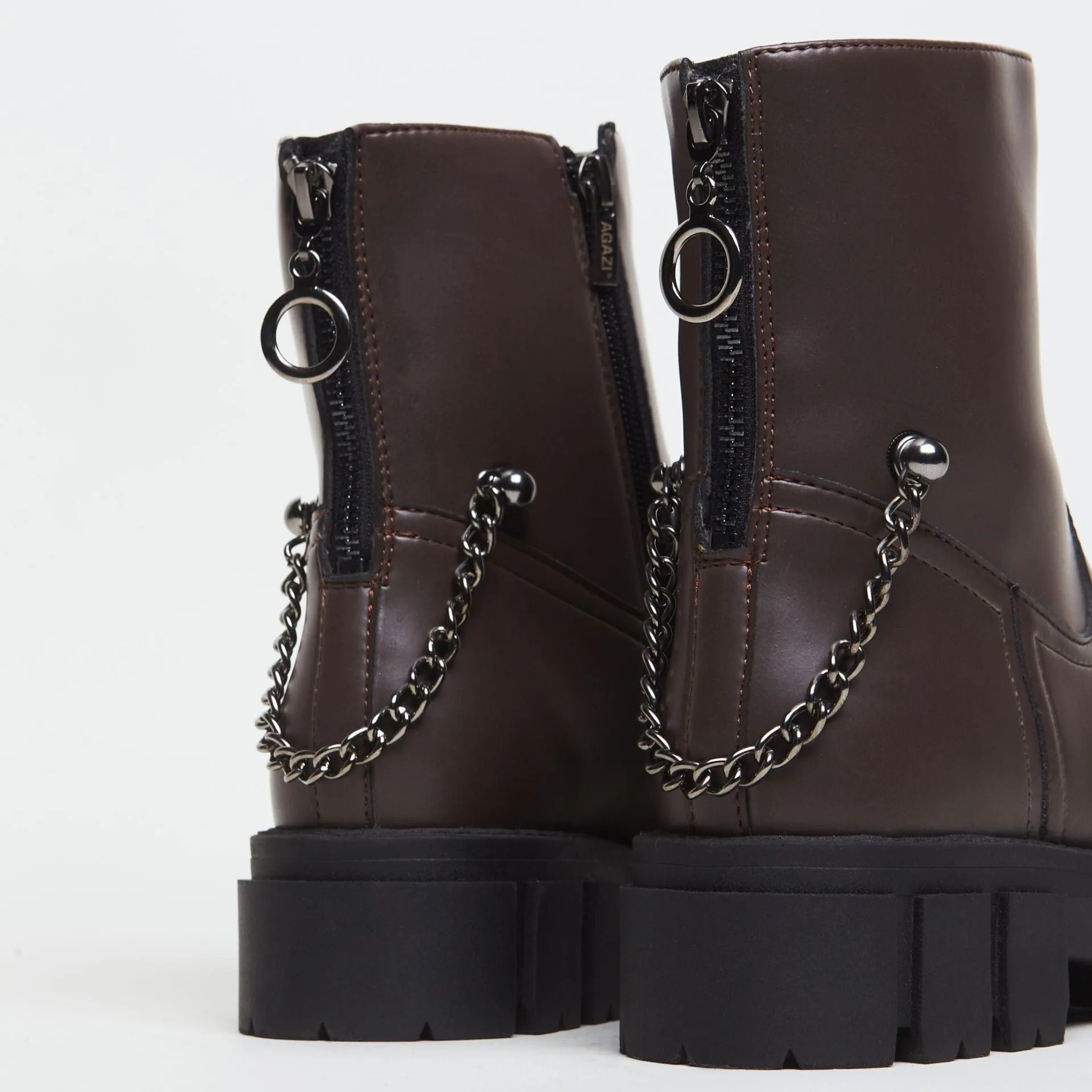 Kama Vegan Apple Leather Boots | Chocolate