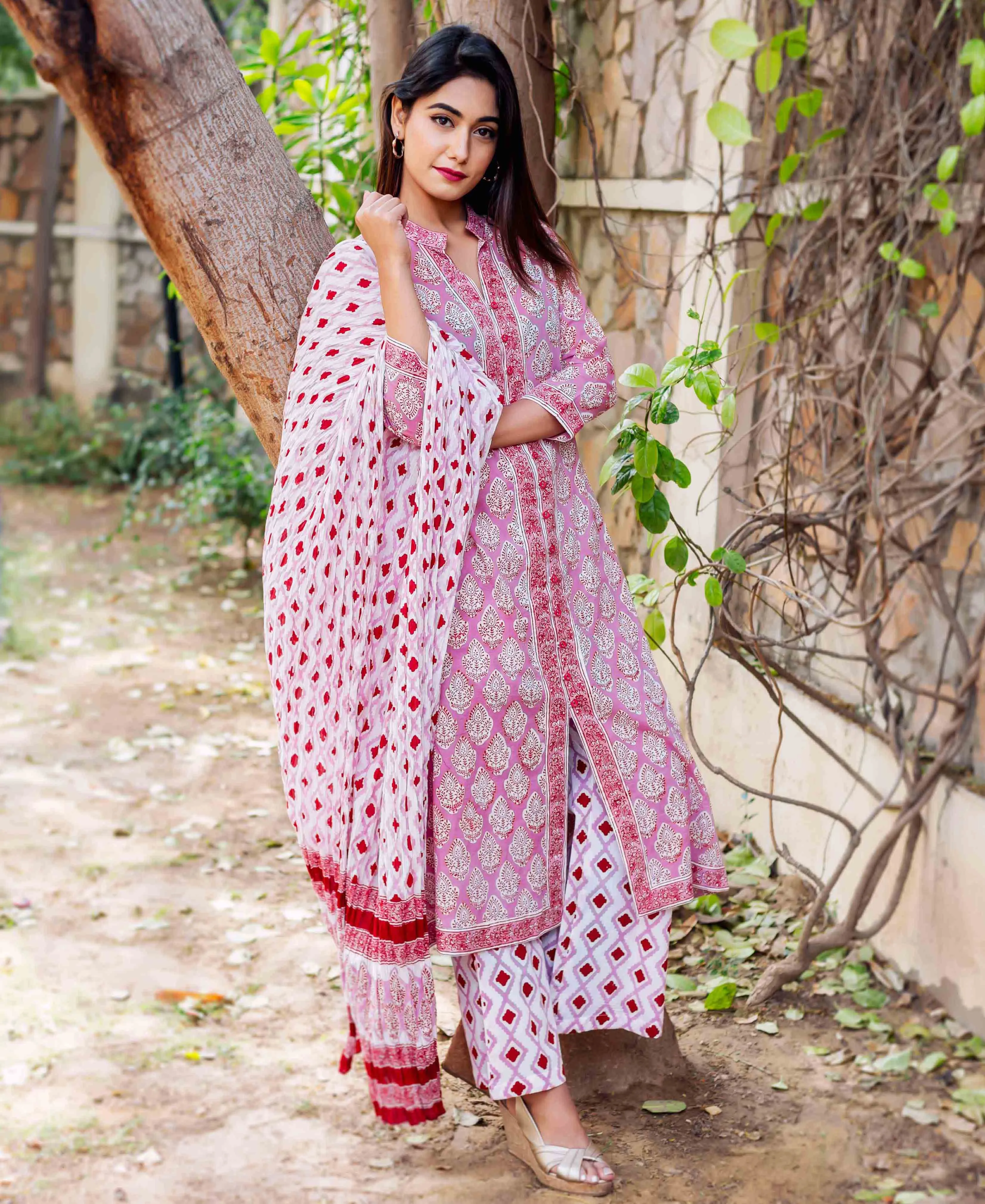 Kashvi A-Line Hand Block Printed Kurta