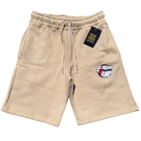 Khaki 'Bad Boxx' Sweat Shorts (Slim Fit)