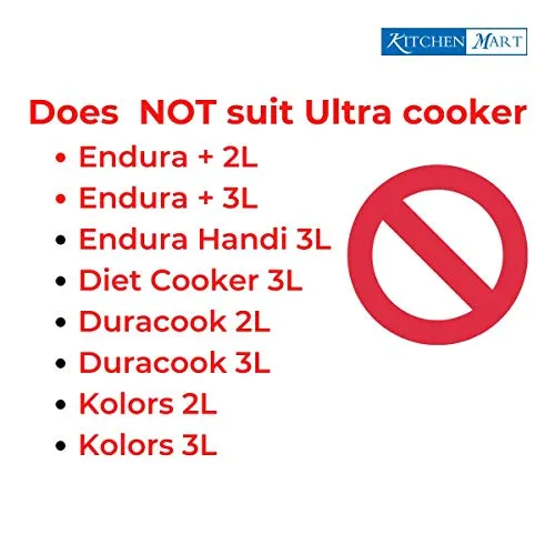 Kitchen Mart Gasket Compatible with Elgi Ultra Pressure cookers- Endura  3.5/4/4.5/5.5/6.5/8L and Endura Handi 5.5/6.5/8L & Diet Cooker 5.5/8L