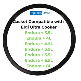 Kitchen Mart Gasket Compatible with Elgi Ultra Pressure cookers- Endura  3.5/4/4.5/5.5/6.5/8L and Endura Handi 5.5/6.5/8L & Diet Cooker 5.5/8L